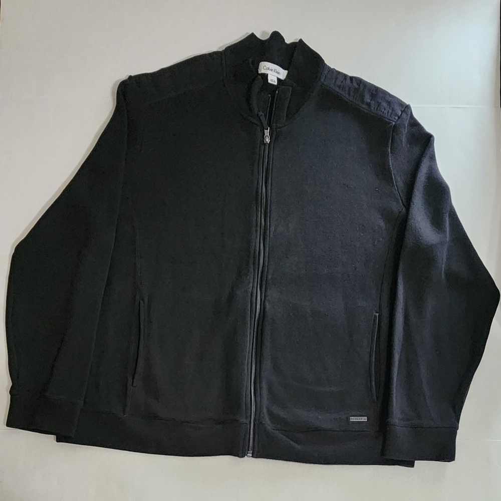 Calvin Klein Men's Black Zip Up Sweater